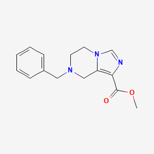 molecular formula C15H17N3O2 B8800785 Methyl 7-benzyl-5,6,7,8-tetrahydroimidazo[1,5-a]pyrazine-1-carboxylate 
