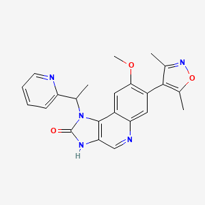 7-(3,5-Dimethylisoxazol-4-yl)-8-methoxy-1-((R)-1-(pyridin-2-yl)ethyl)-1H-imidazo[4,5-c]quinolin-2(3H)-one