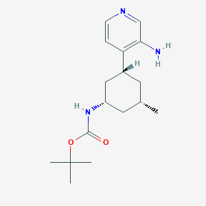 molecular formula C17H27N3O2 B8800852 tert-Butyl [(1S,3R,5S)-3-(3-aminopyridin-4-yl)-5-methylcyclohexyl]carbamate 