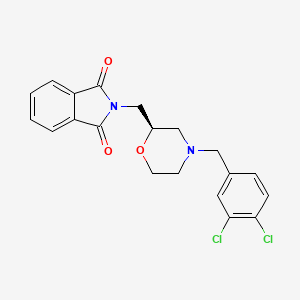 molecular formula C20H18Cl2N2O3 B8800897 2-[[(2R)-4-[(3,4-Dichlorophenyl)methyl]morpholin-2-yl]methyl]isoindoline-1,3-dione 