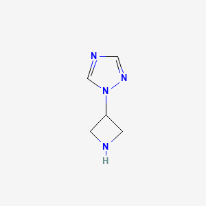 molecular formula C5H8N4 B8800928 1-(azetidin-3-yl)-1H-1,2,4-triazole 