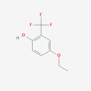 molecular formula C9H9F3O2 B8800962 4-Ethoxy-2-(trifluoromethyl)-phenol 