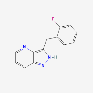 molecular formula C13H10FN3 B8801052 3-(2-Fluorobenzyl)-1H-pyrazolo[4,3-b]pyridine 