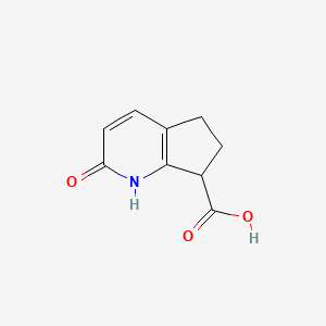 molecular formula C9H9NO3 B8801071 2-Hydroxy-6,7-dihydro-5H-cyclopenta[b]pyridine-7-carboxylic acid 
