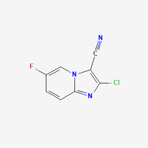 molecular formula C8H3ClFN3 B8801148 2-Chloro-6-fluoroimidazo[1,2-A]pyridine-3-carbonitrile 
