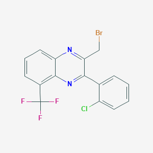 molecular formula C16H9BrClF3N2 B8801153 2-(Bromomethyl)-3-(2-chlorophenyl)-5-(trifluoromethyl)quinoxaline 