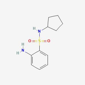molecular formula C11H16N2O2S B8801172 2-amino-N-cyclopentylbenzenesulfonamide CAS No. 436095-45-3