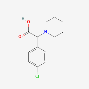 molecular formula C13H16ClNO2 B8801174 2-(4-Chlorophenyl)-2-(piperidin-1-YL)acetic acid 