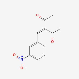 molecular formula C12H11NO4 B8801212 2,4-Pentanedione, 3-(m-nitrobenzylidene)- CAS No. 29197-19-1
