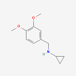 molecular formula C12H17NO2 B8801220 N-[(3,4-dimethoxyphenyl)methyl]cyclopropanamine CAS No. 625437-32-3