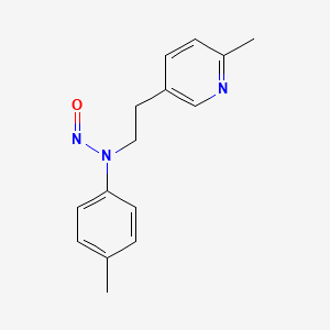 molecular formula C15H17N3O B8801247 4-methyl-N-[2-(6-methylpyridin-3-yl)ethyl]-N-nitrosoaniline 