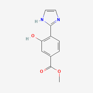 molecular formula C11H10N2O3 B8801281 Methyl 3-hydroxy-4-(1H-imidazol-2-YL)benzoate 