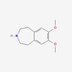 molecular formula C12H17NO2 B8801326 7,8-dimethoxy-2,3,4,5-tetrahydro-1H-3-benzazepine CAS No. 37462-47-8