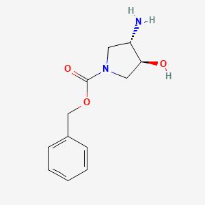 molecular formula C12H16N2O3 B8801337 Benzyl (3s,4s)-3-amino-4-hydroxypyrrolidine-1-carboxylate 