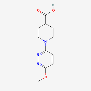 molecular formula C11H15N3O3 B8801369 1-(6-Methoxypyridazin-3-YL)piperidine-4-carboxylic acid 