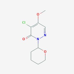molecular formula C10H13ClN2O3 B8801398 4-chloro-5-methoxy-2-(tetrahydro-2H-pyran-2-yl)pyridazin-3(2H)-one 
