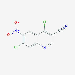 molecular formula C10H3Cl2N3O2 B8801419 4,7-Dichloro-6-nitroquinoline-3-carbonitrile 