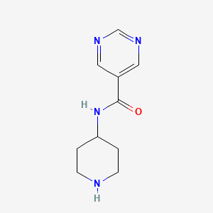 molecular formula C10H14N4O B8801423 N-(4-Piperidyl)pyrimidine-5-carboxamide 