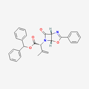 molecular formula C28H24N2O4 B8801432 (R)-Benzhydryl 3-methyl-2-((1R,5S)-7-oxo-3-phenyl-4-oxa-2,6-diazabicyclo[3.2.0]hept-2-en-6-yl)but-3-enoate 