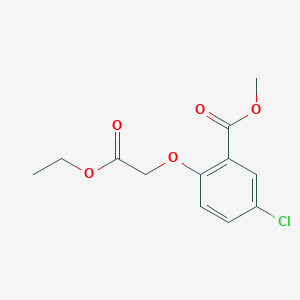 molecular formula C12H13ClO5 B8801469 Methyl 5-chloro-2-(2-ethoxy-2-oxoethoxy)benzoate CAS No. 670-62-2