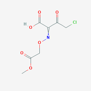 molecular formula C7H8ClNO6 B8801510 (Z)-4-chloro-2-(2-methoxy-2-oxoethoxyimino)-3-oxobutanoic acid 