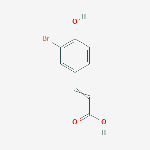 molecular formula C9H7BrO3 B8801525 3-(3-Bromo-4-hydroxyphenyl)prop-2-enoic acid 