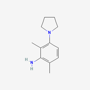 molecular formula C12H18N2 B8801550 2,6-Dimethyl-3-(pyrrolidin-1-yl)aniline CAS No. 1056963-14-4