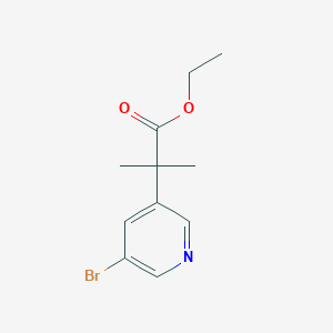molecular formula C11H14BrNO2 B8801559 Ethyl 2-(5-bromopyridin-3-YL)-2-methylpropanoate 