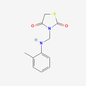 molecular formula C11H12N2O2S B8801563 2,4-Thiazolidinedione, 3-[[(2-methylphenyl)amino]methyl]- CAS No. 65191-58-4