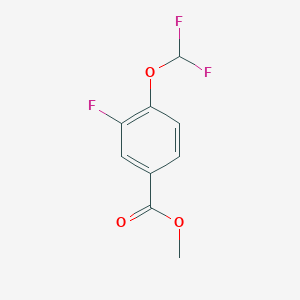 molecular formula C9H7F3O3 B8801575 Methyl 4-(difluoromethoxy)-3-fluorobenzoate CAS No. 321198-19-0