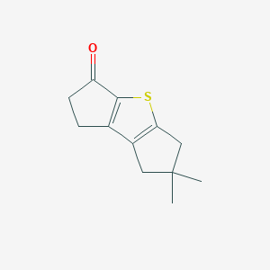 molecular formula C12H14OS B8801579 6,6-Dimethyl-1,2,6,7-tetrahydrodicyclopenta[b,d]thiophen-3(5H)-one 