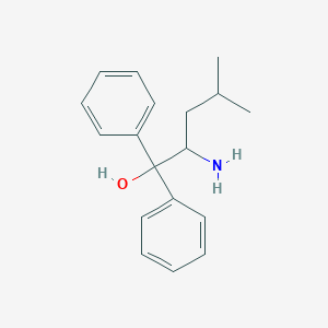 molecular formula C18H23NO B8801587 2-Amino-4-methyl-1,1-diphenylpentan-1-ol 