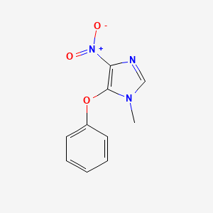 molecular formula C10H9N3O3 B8801602 1-Methyl-4-nitro-5-phenoxyimidazole 