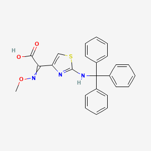 molecular formula C25H21N3O3S B8801643 2-methoxyimino-2-[2-(tritylamino)-1,3-thiazol-4-yl]acetic Acid CAS No. 66215-71-2