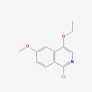 molecular formula C12H12ClNO2 B8801651 1-Chloro-4-ethoxy-6-methoxyisoquinoline 