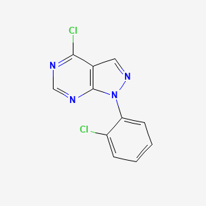 molecular formula C11H6Cl2N4 B8801666 4-Chloro-1-(2-chlorophenyl)-1H-pyrazolo[3,4-D]pyrimidine CAS No. 852313-98-5