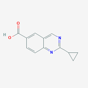 molecular formula C12H10N2O2 B8801673 2-Cyclopropylquinazoline-6-carboxylic acid CAS No. 648423-82-9