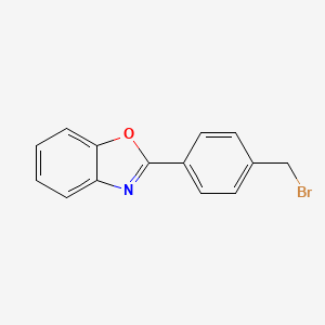molecular formula C14H10BrNO B8801714 2-(4-Bromomethylphenyl)benzoxazole CAS No. 24239-07-4