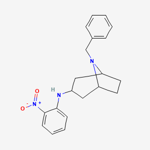 molecular formula C20H23N3O2 B8801718 8-Benzyl-N-(2-nitrophenyl)-8-azabicyclo[3.2.1]octan-3-amine 