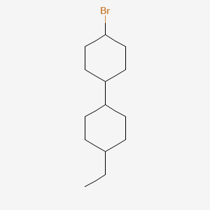 molecular formula C14H25Br B8801763 (trans,trans)-4-Bromo-4'-ethyl-1,1'-bi(cyclohexane) 