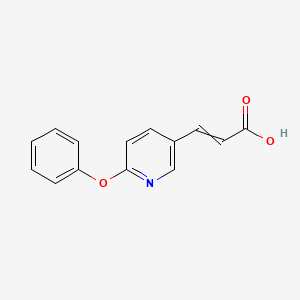 molecular formula C14H11NO3 B8801979 3-(6-phenoxypyridin-3-yl)prop-2-enoic Acid 