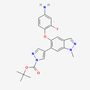 tert-Butyl 4-(5-(4-amino-2-fluorophenoxy)-1-methyl-1H-indazol-6-yl)-1H-pyrazole-1-carboxylate