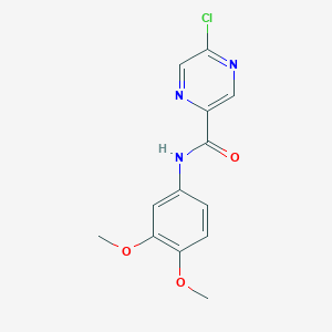 molecular formula C13H12ClN3O3 B8802047 5-Chloro-N-(3,4-dimethoxyphenyl)pyrazine-2-carboxamide 