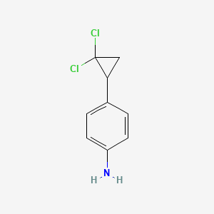 molecular formula C9H9Cl2N B8802062 4-(2,2-Dichlorocyclopropyl)aniline 