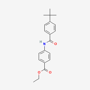molecular formula C20H23NO3 B8802091 Ethyl 4-((4-tert-butylbenzoyl)amino)benzoate CAS No. 127442-14-2