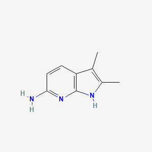 molecular formula C9H11N3 B8802221 2,3-dimethyl-1H-pyrrolo[2,3-b]pyridin-6-amine 