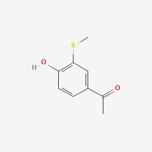 molecular formula C9H10O2S B8802255 1-(4-Hydroxy-3-(methylthio)phenyl)ethan-1-one CAS No. 66264-56-0