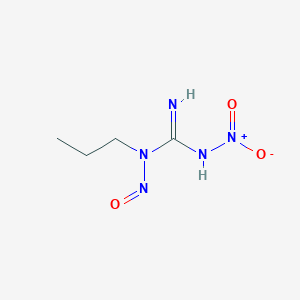 molecular formula C4H9N5O3 B8802266 Guanidine, N'-nitro-N-nitroso-N-propyl- 