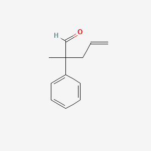 molecular formula C12H14O B8802272 2-Methyl-2-phenylpent-4-enal CAS No. 24401-39-6