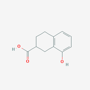 molecular formula C11H12O3 B8802298 8-Hydroxy-1,2,3,4-tetrahydronaphthalene-2-carboxylic acid 